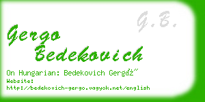 gergo bedekovich business card